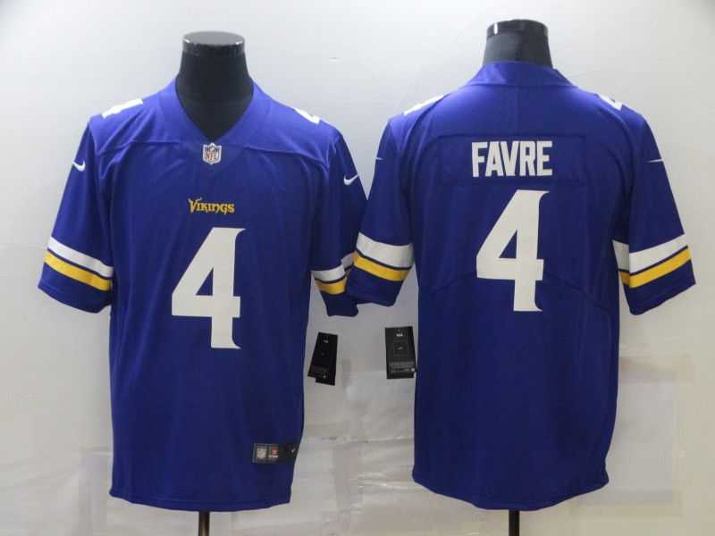 Men Minnesota Vikings 4 Favre Purple Nike Limited Vapor Untouchable NFL Jerseys